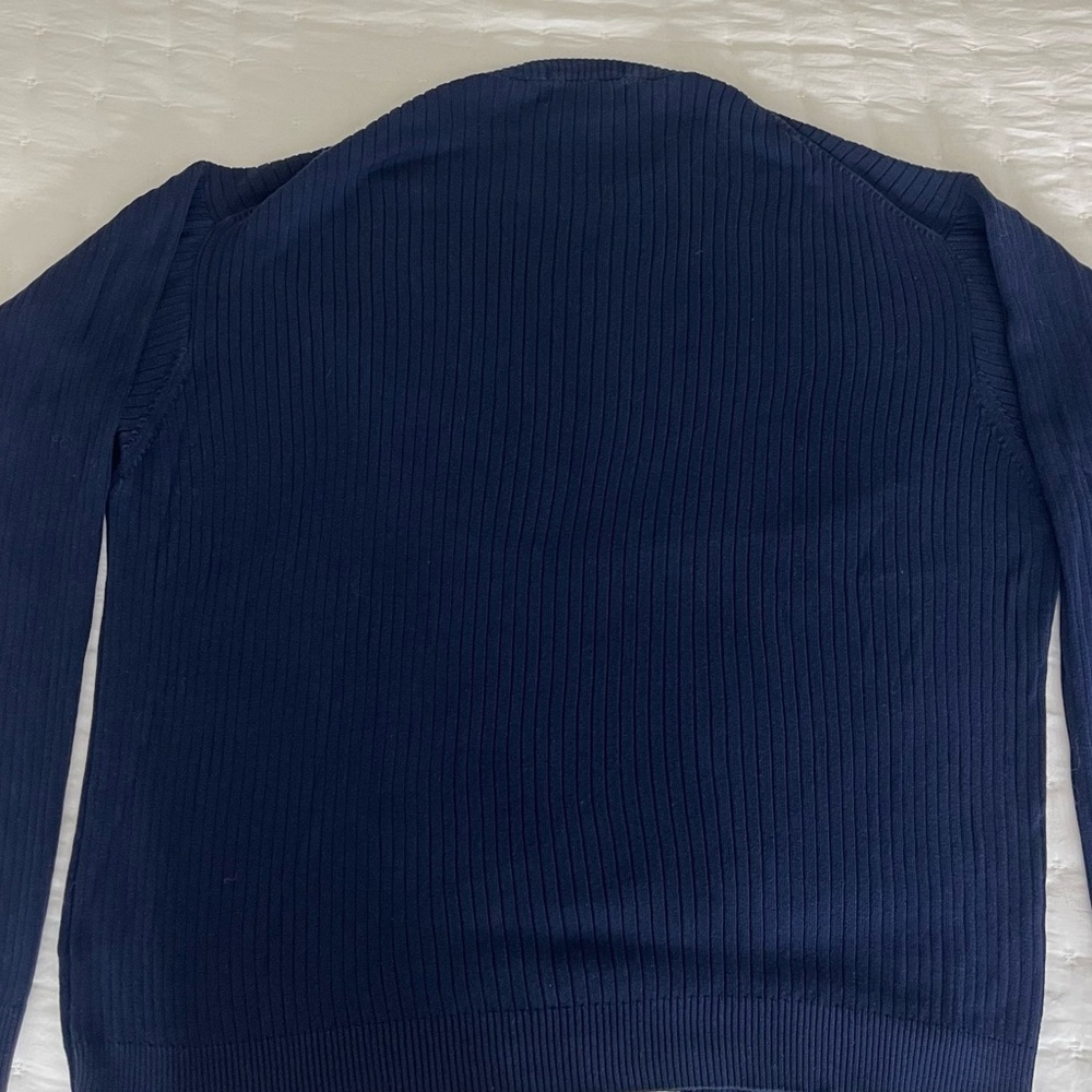 Eddie Bauer Men's Deep Blue Crewneck Sweater - Picture 2 of 5